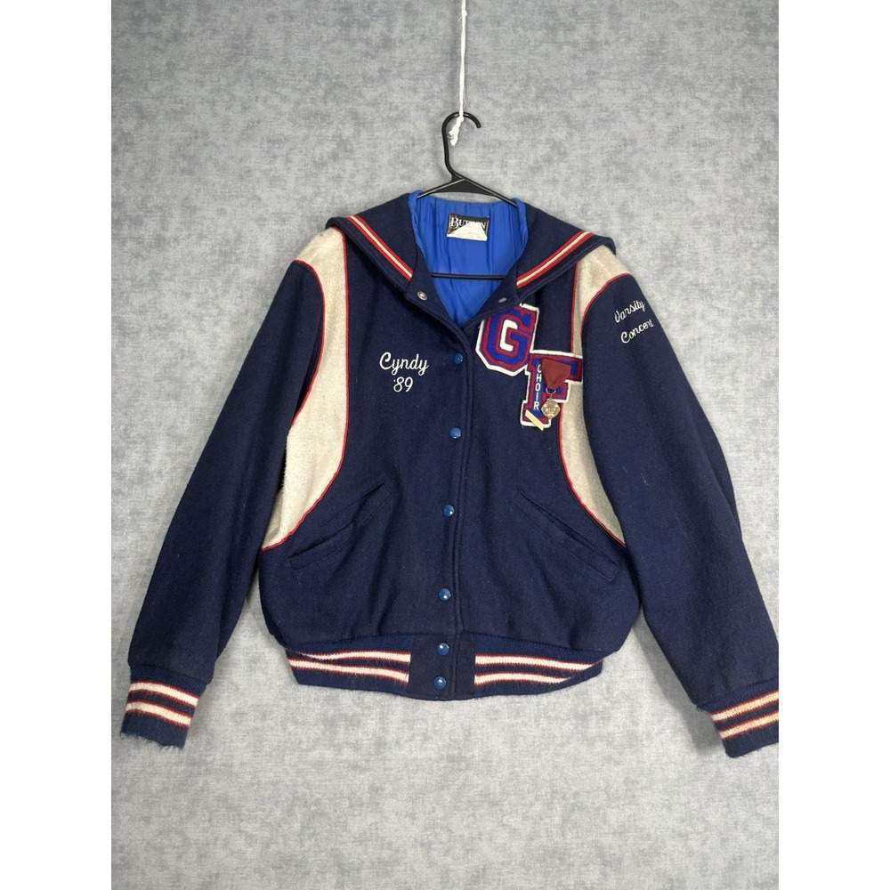 Vintage 1989 Butwin Choir Varsity Jacket Womens L XL Wool USA Union Medal